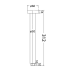Round Vertical Shower Arm Brushed Nickel