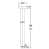 Round Vertical Shower Arm Chrome