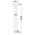 Round Vertical Shower Arm Chrome
