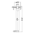 Round Vertical Shower Arm Chrome