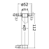 Round Vertical Shower Arm Chrome