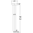Round Vertical Shower Arm Brushed Stainless Steel