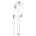 Square Vertical Shower Arm Brushed Nickel