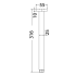 Square Vertical Shower Arm Chrome
