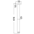 Square Vertical Shower Arm Chrome