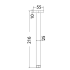 Square Vertical Shower Arm Chrome