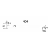 Square Horizontal Shower Arm Gun Metal