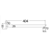 Square Horizontal Shower Arm Chrome