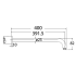 Round Horizontal Shower Arm Gunmetal
