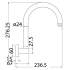 Round Curved Shower Arm Chrome