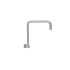 Round Rectangle Curved Shower Arm Gun Metal