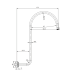 Clasico High-rise Shower Arm Chrome