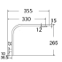 Rectangle Curved Shower Arm Chrome