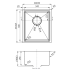 Eden Single Bowl Undermount Sink 340mm (R10 Corner,93 degree) 304 Stainless Steel 