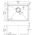 Eden Single Bowl Above/Undermount Sink (R10 Corner),230mm Depth 304 Stainless Steel