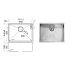 Eden 580mm Single Bowl Stainless Steel Sink Undermount/Above Mount