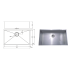 Rosa Above / Undermount 760 x 440 x 200mm