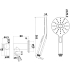 Cora Round Hand Shower On Wall Outlet Bracket Brushed Gold