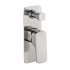 Eden  Round Cornered Rectangle Handle Wall Mixer with  Diverter Brushed Nickel 