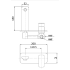 Nova Wall Basin Mixer Brushed Nickel 