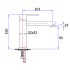 Rosa Slim Basin Mixer Chrome