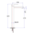 Rosa Slim High Rise Basin Mixer Chrome