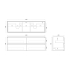 1500mm Dark Oak MDF Bathroom Vanity 4 Drawers Wall Hung Cabinet Only 