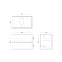 750mm Dark Oak MDF Bathroom Vanity 2 Drawers Wall Hung Cabinet Only 