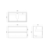 900mm Dark Oak MDF Bathroom Vanity 2 Drawers Wall Hung Cabinet Only 