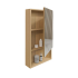 450mm Natural Oak Laminated Particle Board 1 Right Hinged Mirrored Door Mirror Cabinet
