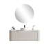 1200*460*400mm Matt White Round Edge Grooved Wall Hung Vanity Cabinet Only Soft Closed Single Drawer
