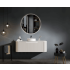 1200*460*400mm Matt White Round Edge Grooved Wall Hung Vanity Cabinet Only Soft Closed Single Drawer