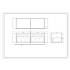 1500*460*400mm Matt Black Round Edge Grooved Wall Hung Vanity Cabinet Only Soft Closed Double Drawer