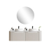 1500*460*400mm Matt White Round Edge Grooved Wall Hung Vanity Cabinet Only Soft Closed Double Drawer