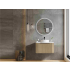 600*460*400mm Bur Oak Round Edge Grooved Wall Hung Vanity Cabinet Only Soft Closed Single Drawer
