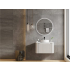 600*460*400mm Matt White Round Edge Grooved Wall Hung Vanity Cabinet Only Soft Closed Single Drawer