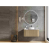 900*460*400mm Bur Oak Round Edge Grooved Wall Hung Vanity Cabinet Only Soft Closed Single Drawer