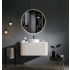 900*460*400mm Matt White Round Edge Grooved Wall Hung Vanity Cabinet Only Soft Closed Single Drawer