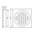 Nana 115x115mm Brass Black Smart Tile Insert Floor Waste Shower Grate Drain