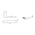 180mm Chrome Flores Toilet Roll Holder Brass