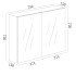 750*150*720mm Pvc White Shaving Cabinet Two Doors