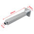 Cavallo Brushed Yellow Gold Square Ceiling Shower Arm 200mm