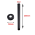 Pentro Gun Metal Grey Round Ceiling Shower Arm 200mm