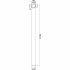 Pentro Gun Metal Grey Round Ceiling Shower Arm 400mm