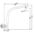 Pentro Brushed Yellow Gold Wall Mounted Shower Arm