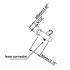 Pentro Brushed Yellow Gold Shower Holder & Connector