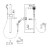 Pentro Chrome Round Handheld Shower Rail Set