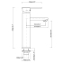 Cavallo Matte Black Square Tall Basin Mixer