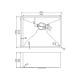 304 Stainless Steel Gun Metal Grey PVD Coating Single Bowl Kitchen Sink(Round Edges,with Bottom Tray)600*450*230mm