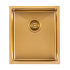 304 Stainless Steel Brushed Gold PVD Coating Single Bowl Kitchen Sink(Round Edges,with Bottom Tray)390*450*215mm